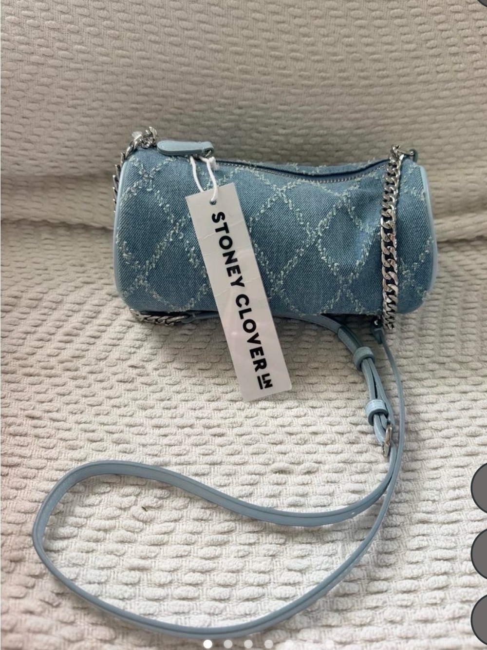 Stoney Clover Lane Blue Quilted Crossbody Bag